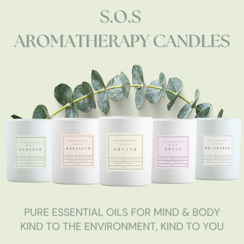 SOS Aromatherapy Candles - Cedarwood and Geranium - Meditate