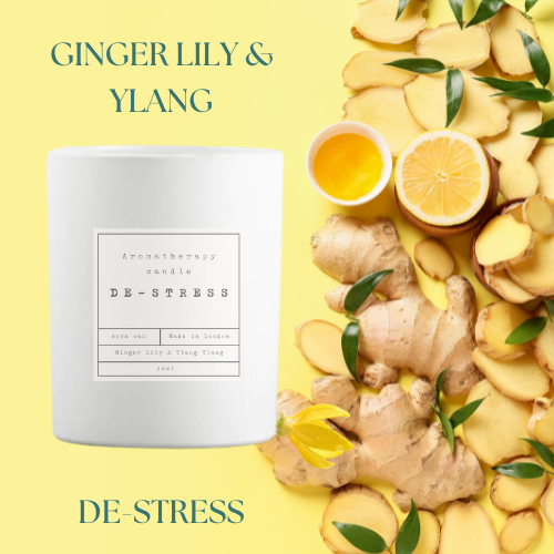 SOS Aromatherapy Candles - Ginger Lily and Ylang Ylang - De-Stress
